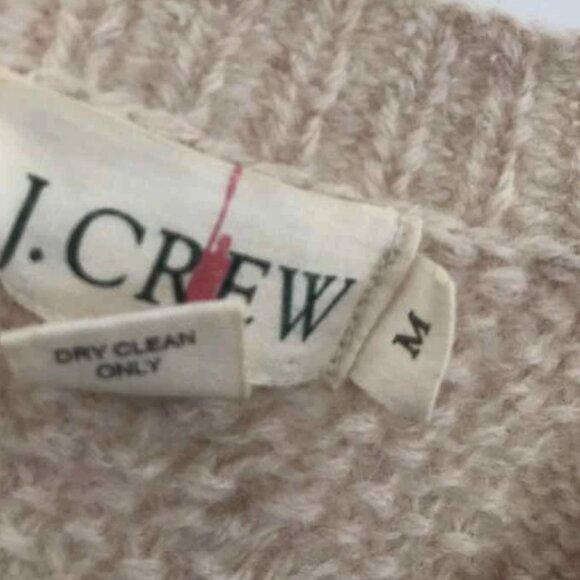 J.Crew demi moore All Wool Crew Neck Cable Knit Fisherman 90s Vintage Sweater M - Picture 7 of 13